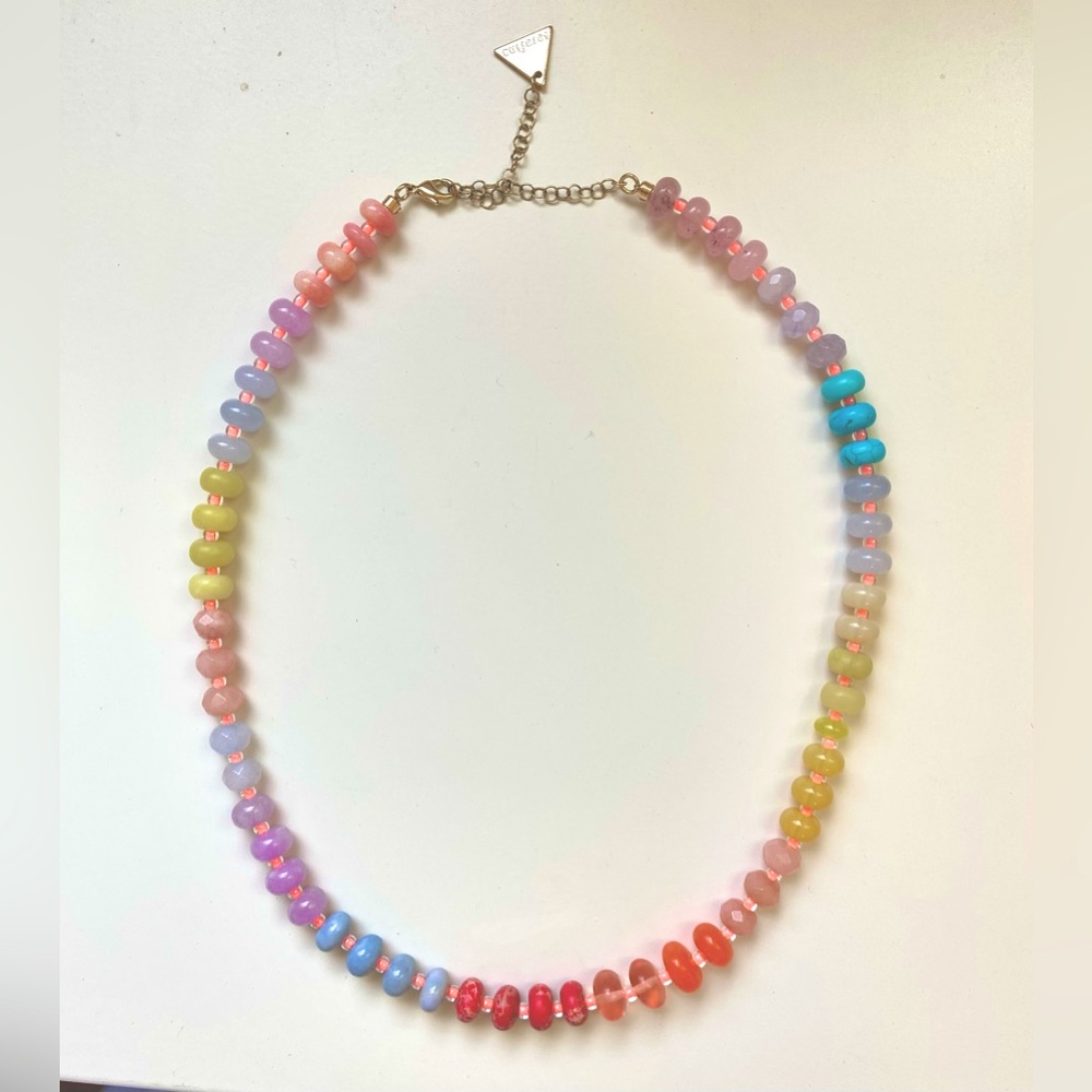 Anthropologie rainbow necklace backordered until 6/29 but available to you now!